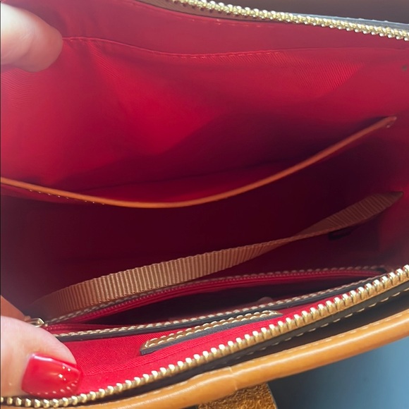 Dooney & Bourke Tan Leather Shoulder Bag - Picture 7 of 12